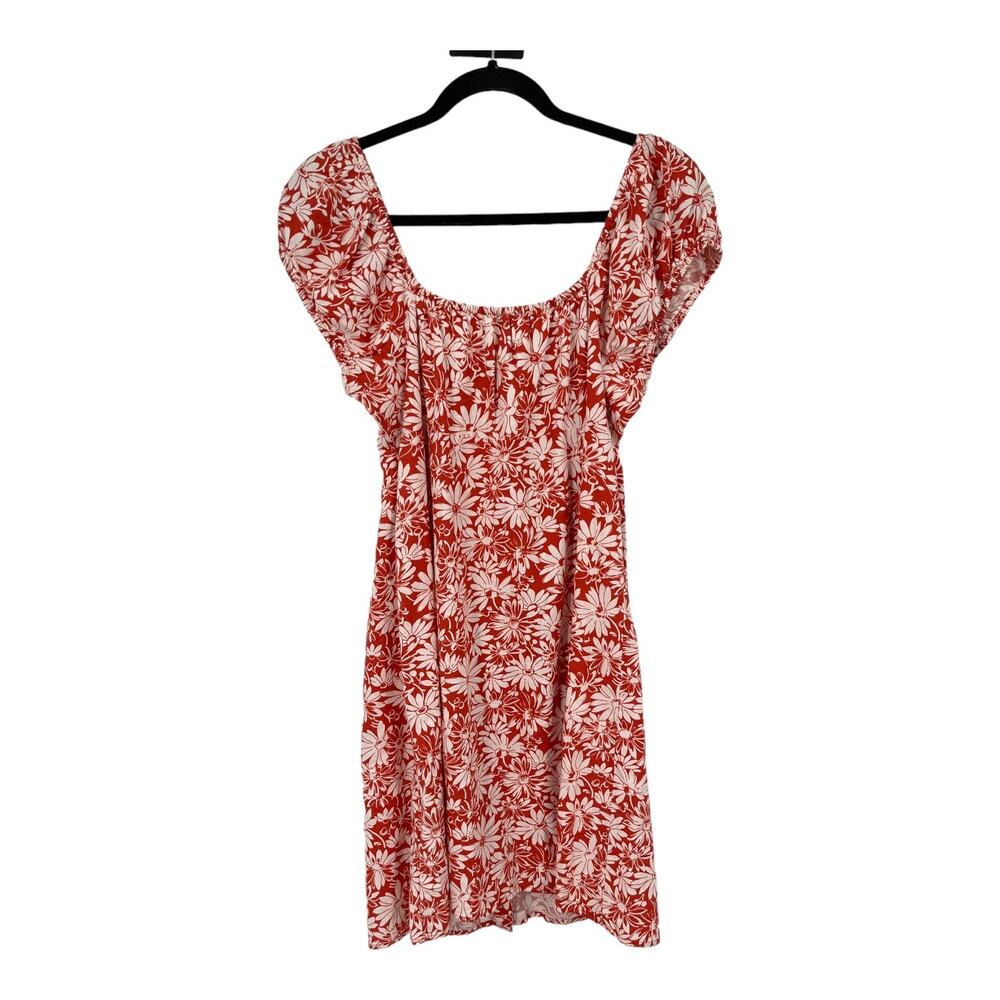 Madewell dress Margi floral minidress red white size 10 - Picture 7 of 8